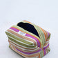 The Intentional Toiletry Bag - Pink & Green Stripes