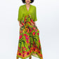 Georgia Kaftan Maxi Dress - Green Tropical
