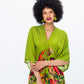 Georgia Kaftan Maxi Dress - Green Tropical