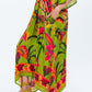 Georgia Kaftan Maxi Dress - Green Tropical