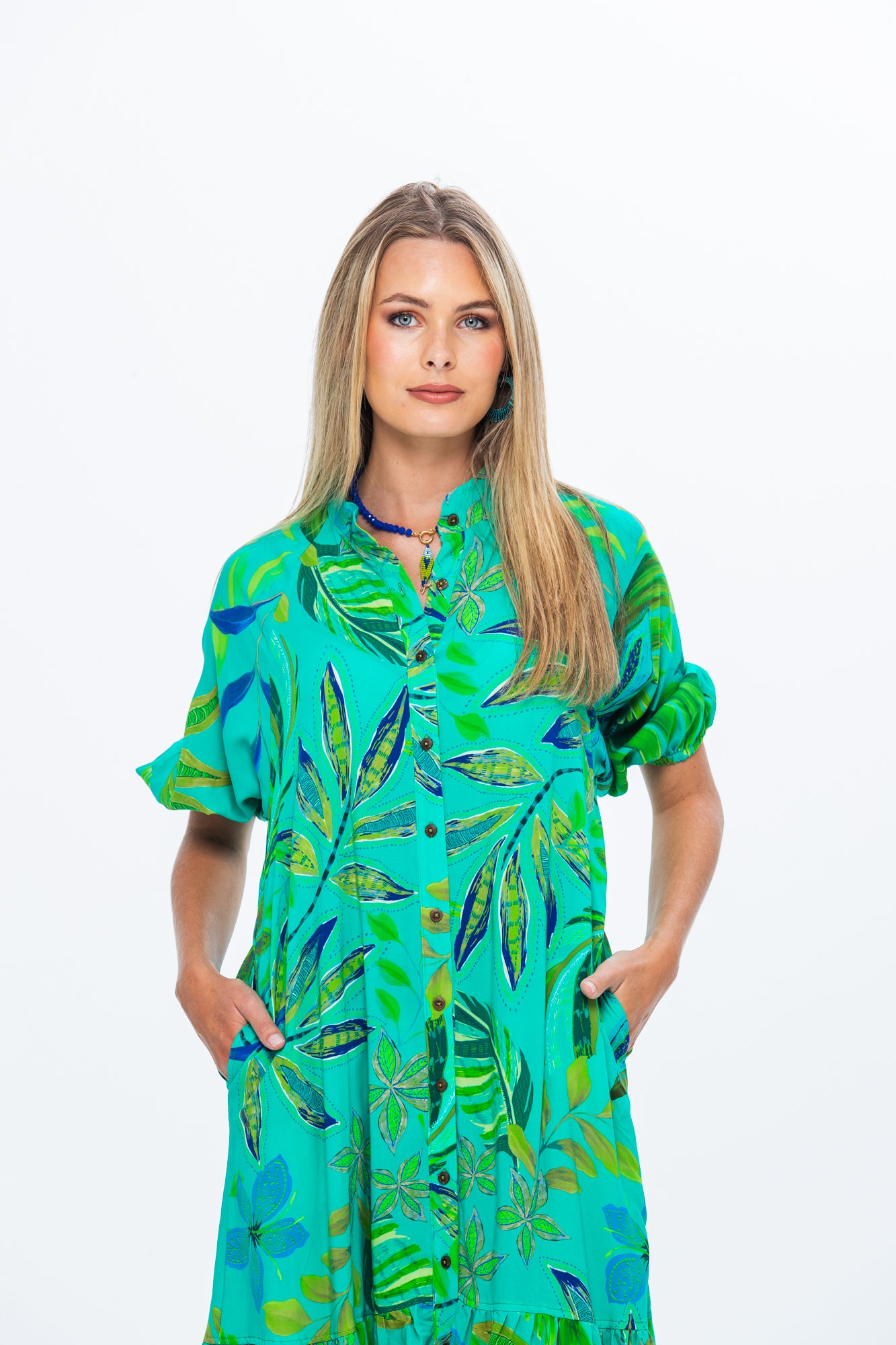 Donna Dress - Green Leaf