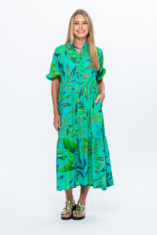 Donna Dress - Green Leaf