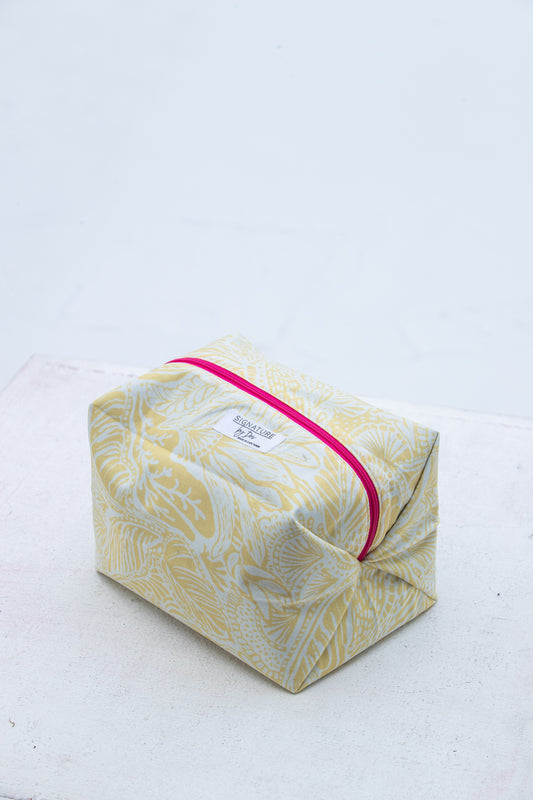 The Intentional Toiletry Bag - Yellow & White