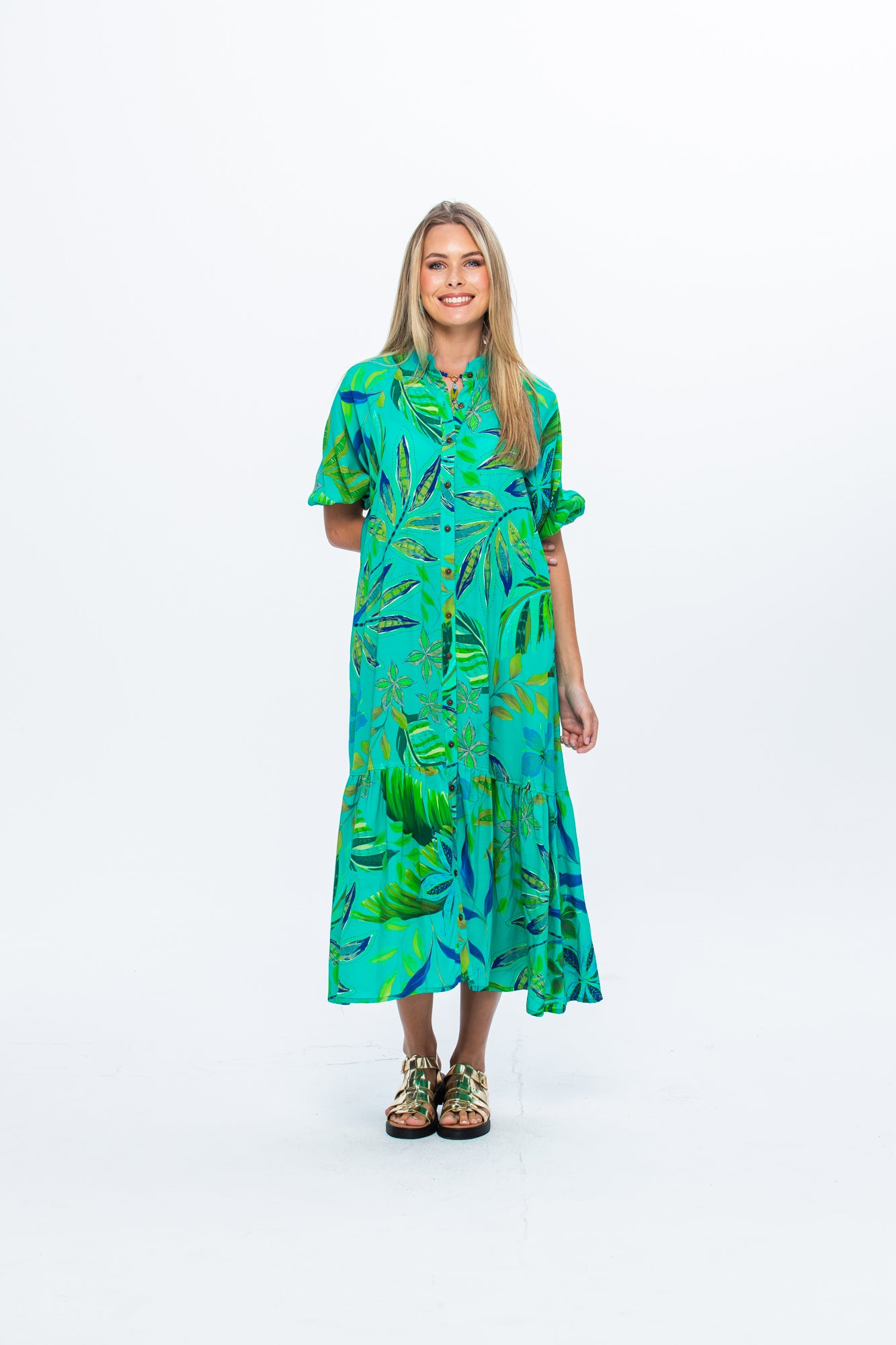 Donna Dress - Green Leaf