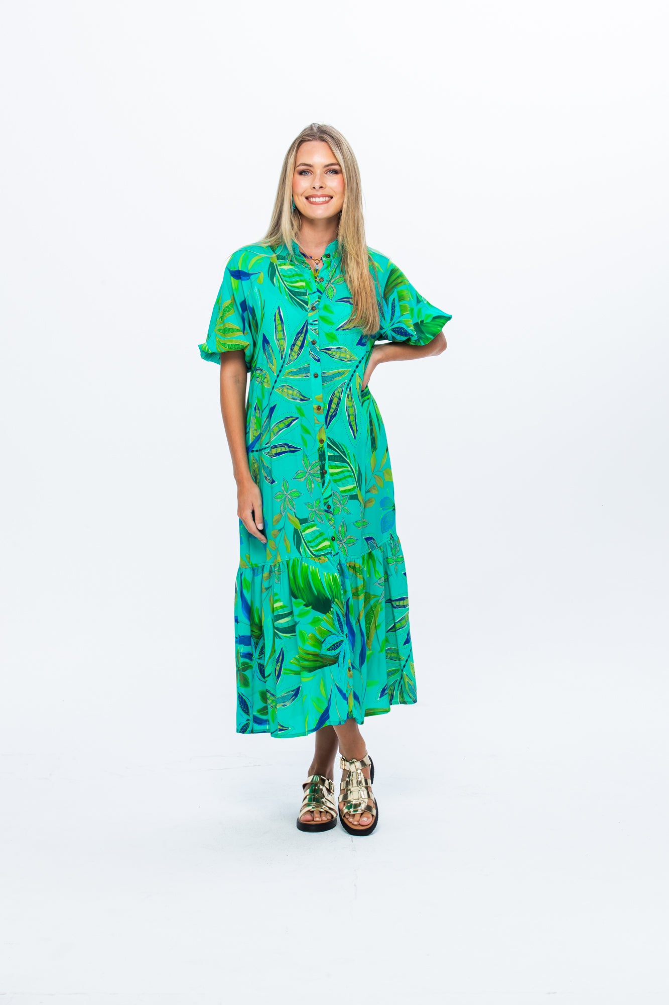 Donna Dress - Green Leaf