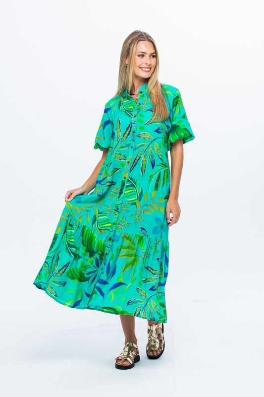 Donna Dress - Green Leaf