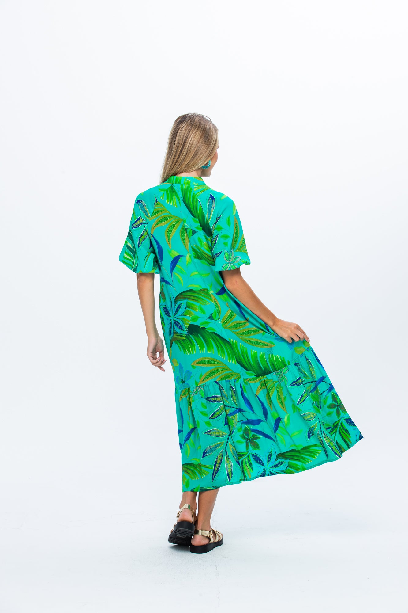 Donna Dress - Green Leaf