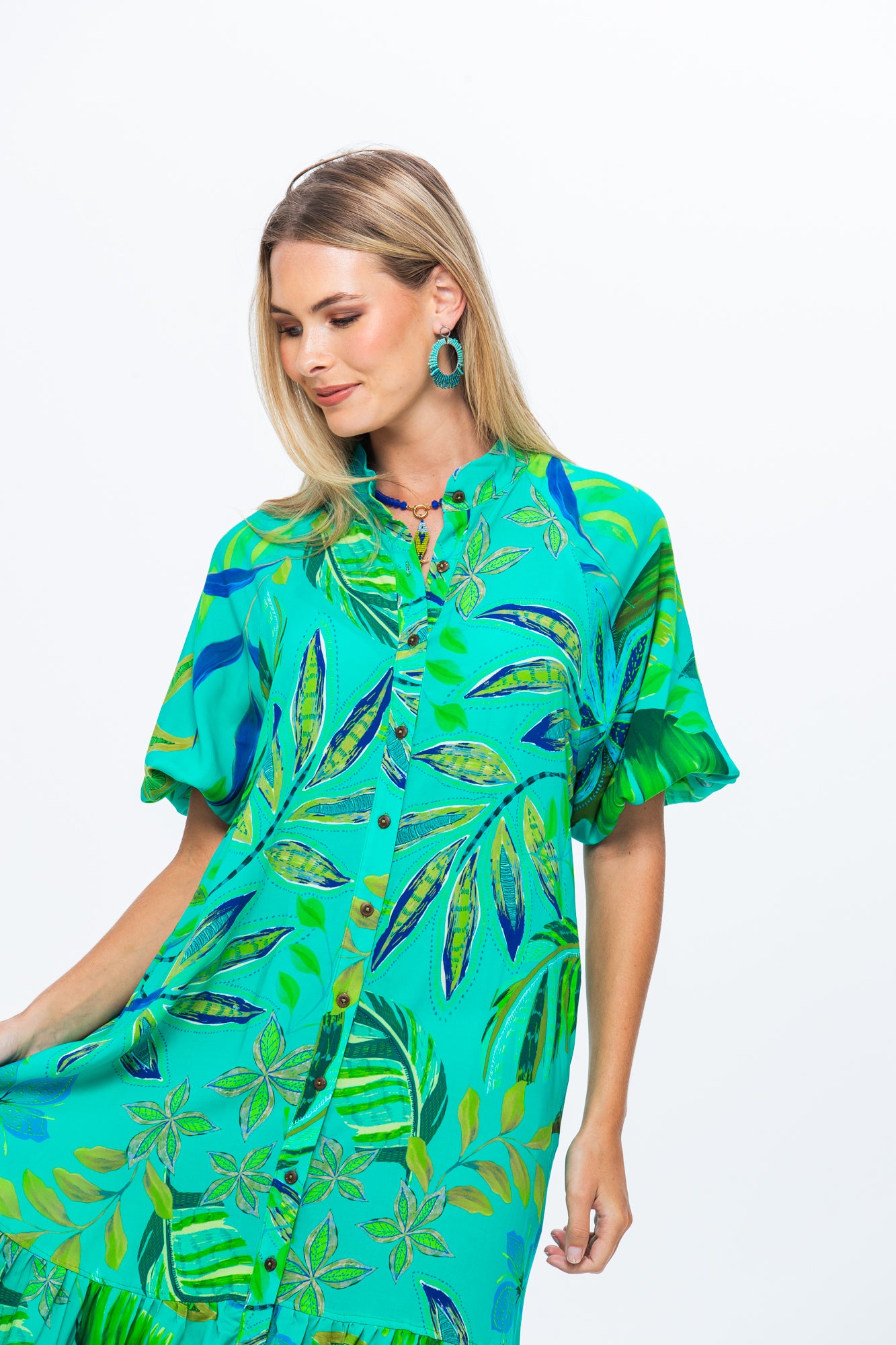 Donna Dress - Green Leaf