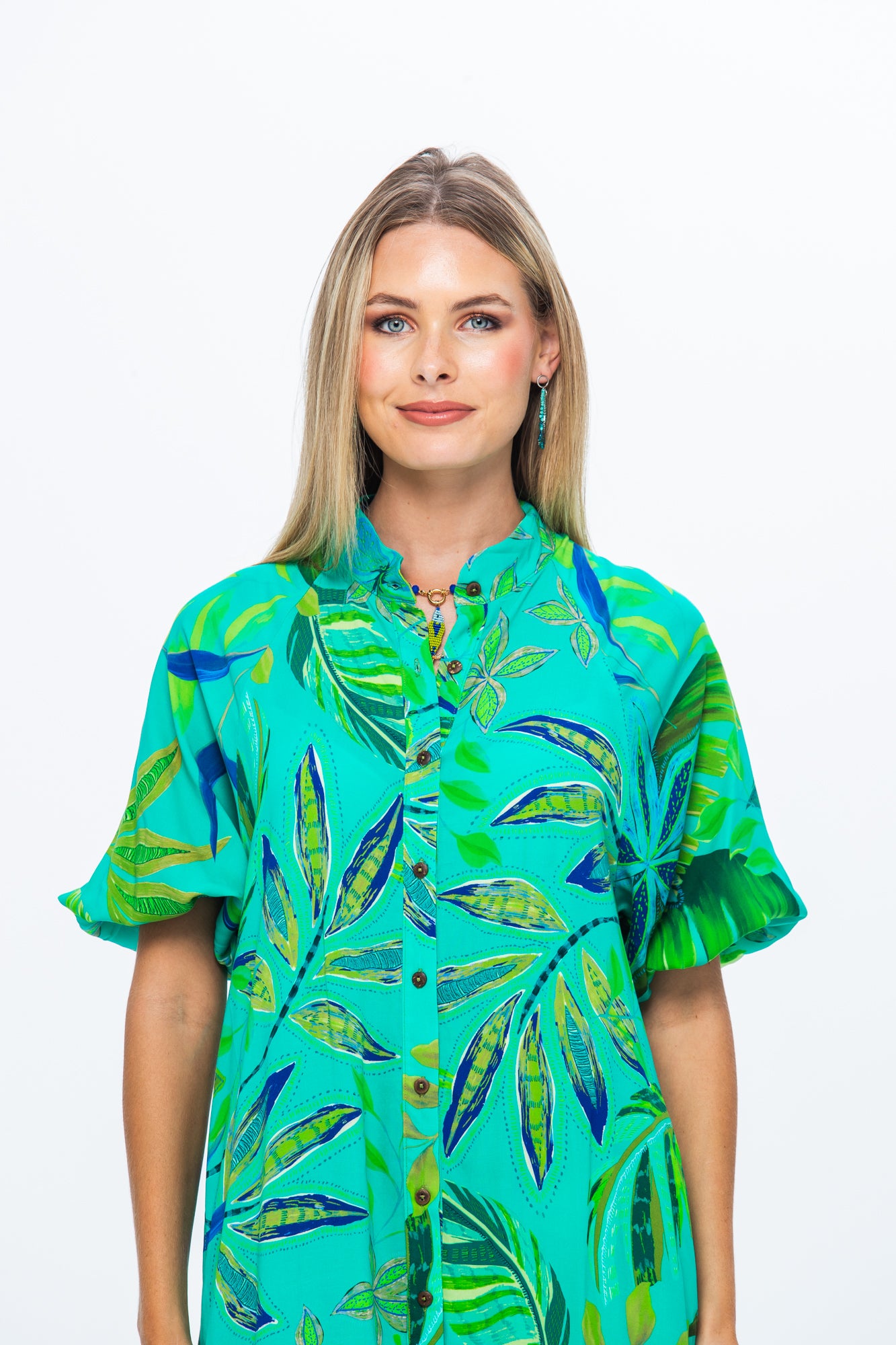 Donna Dress - Green Leaf