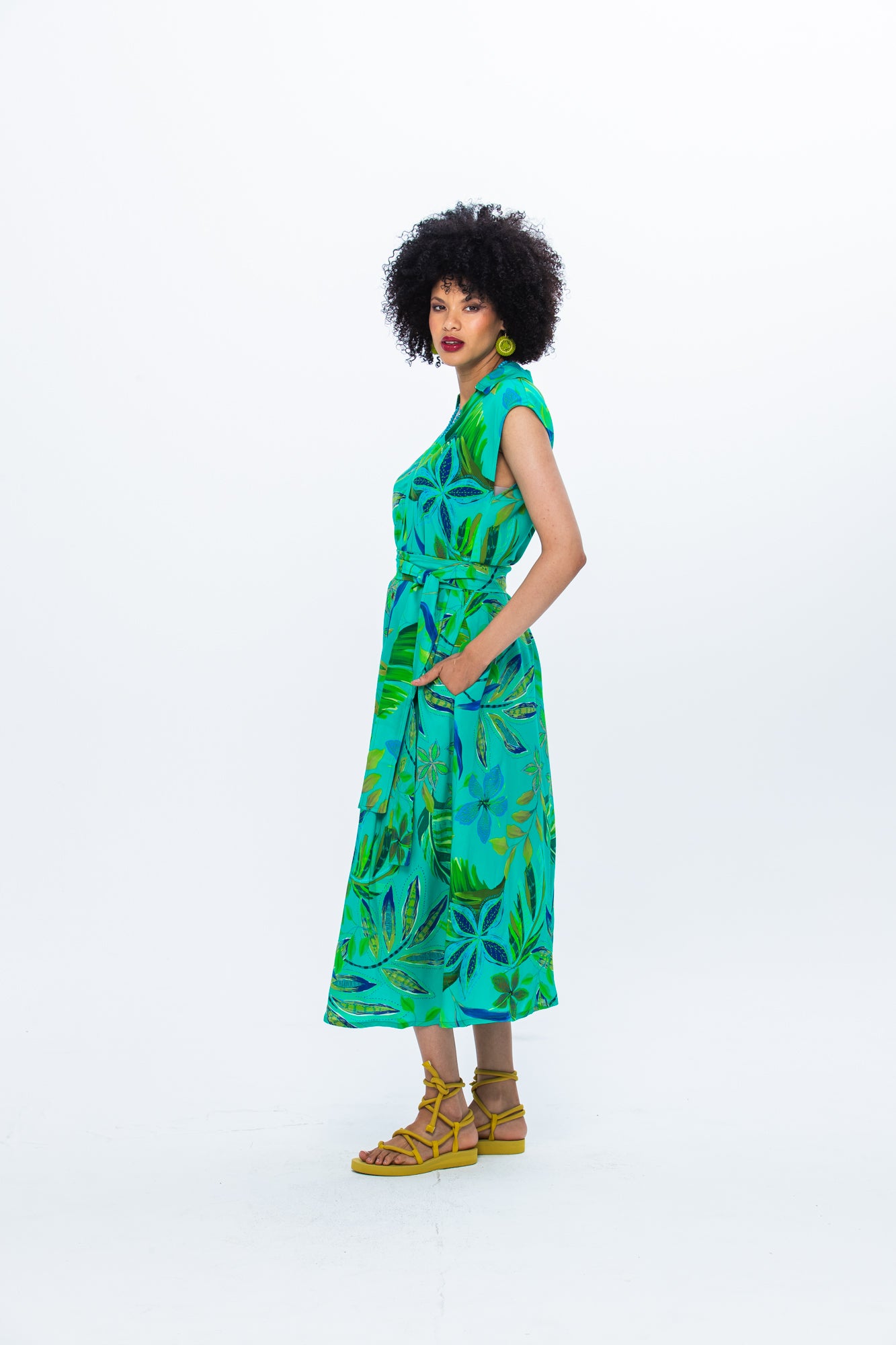 Cabo Dress - Green Leaf