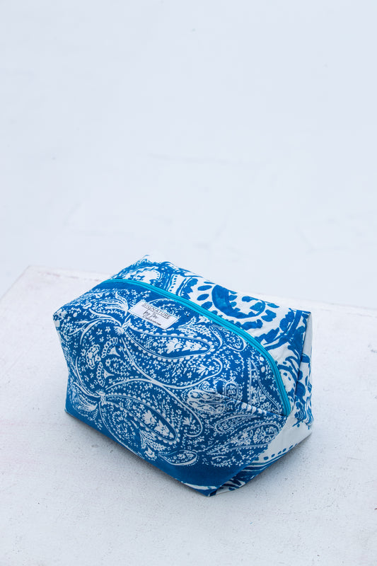 The Intentional Toiletry Bag - Blue Paisley