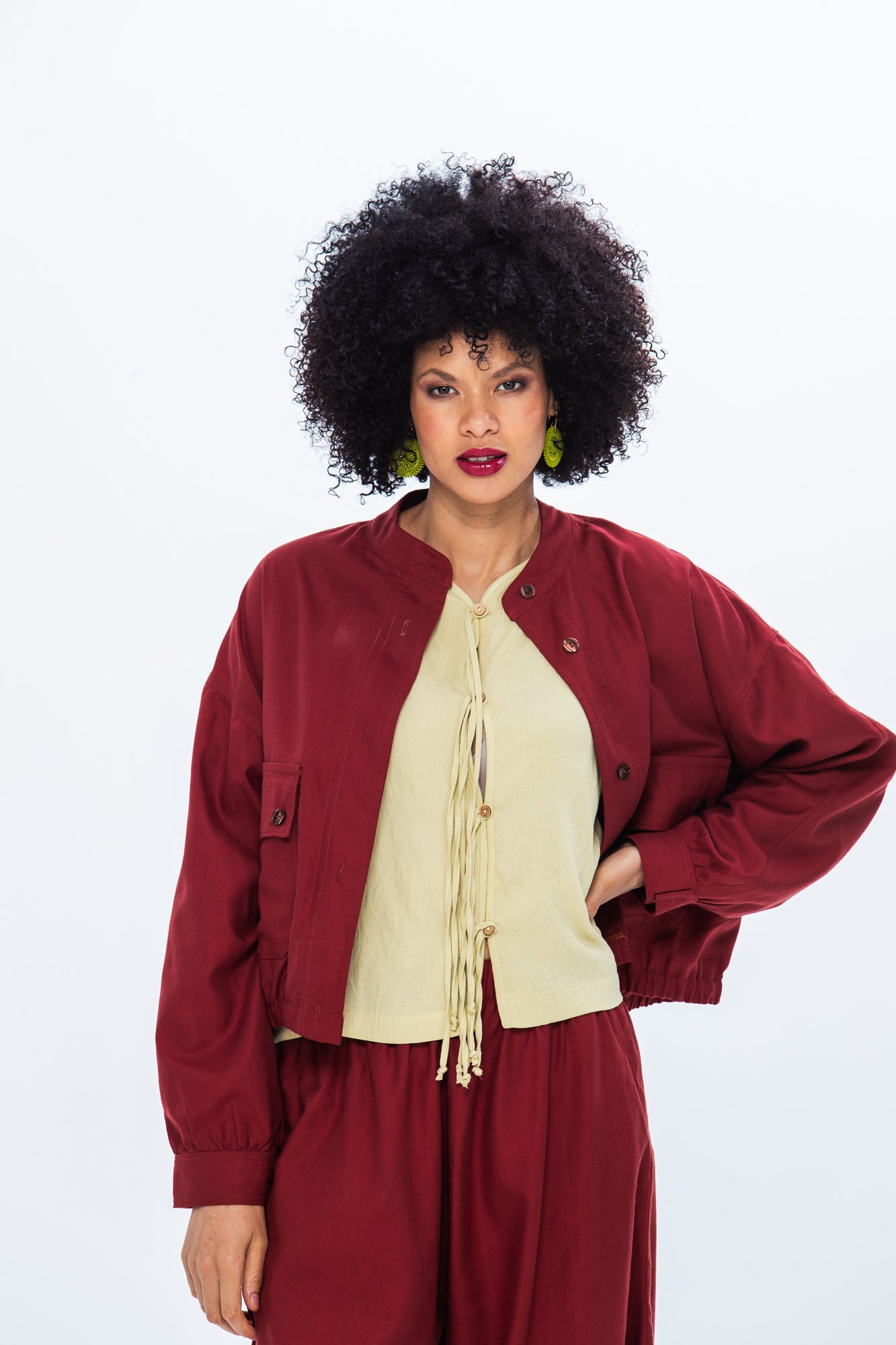 Cate Bomber Jacket -Rust