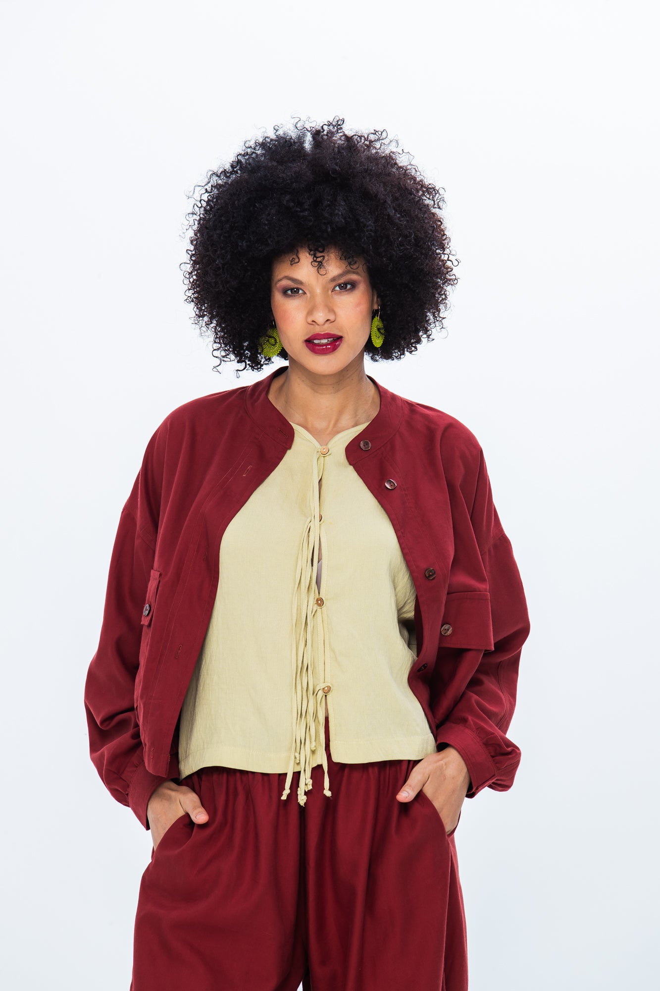 Cate Bomber Jacket -Rust