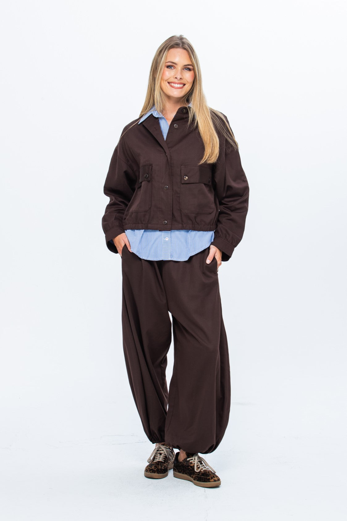 Stella Balloon Pants - Chocolate