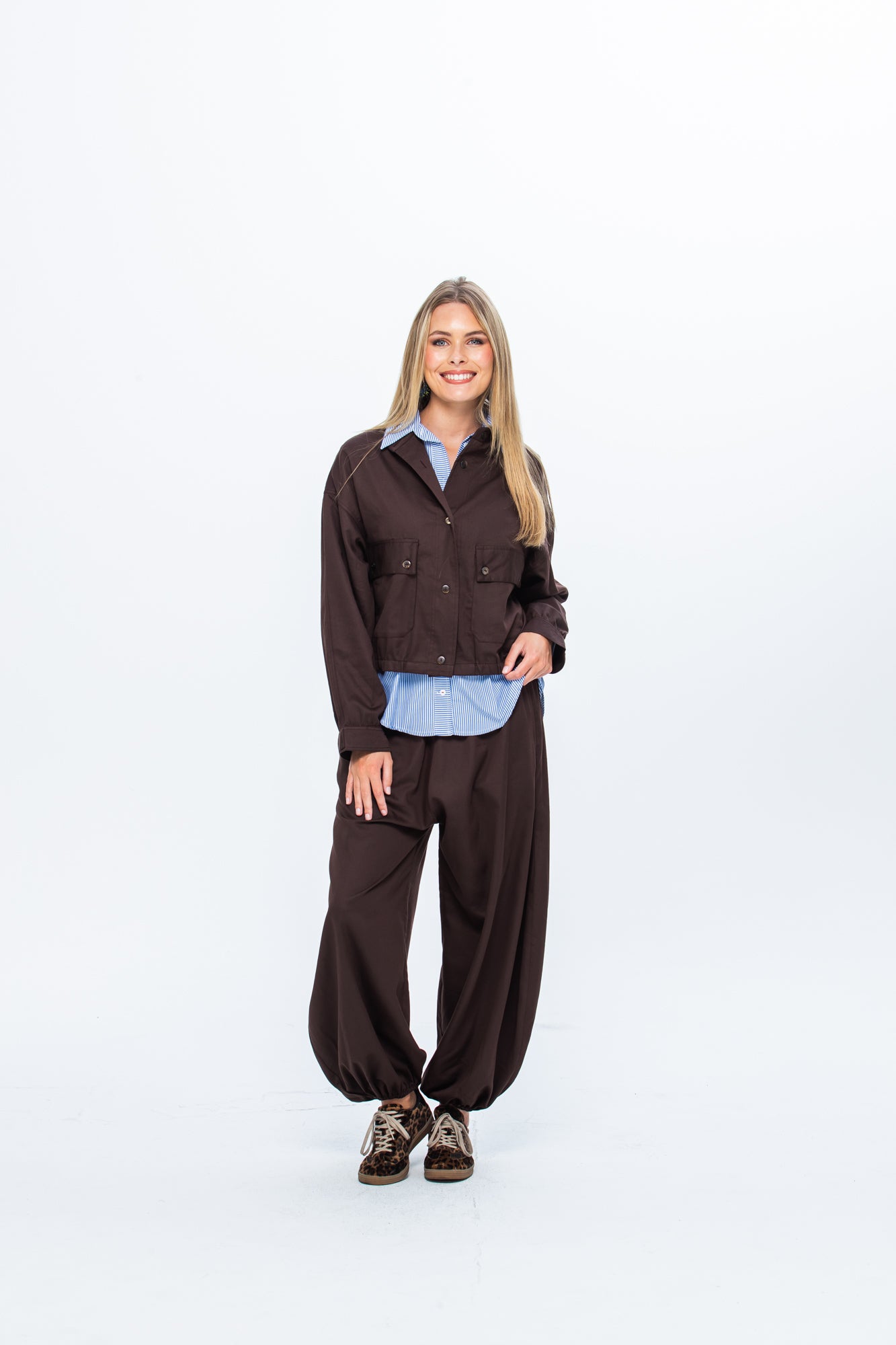 Stella Balloon Pants - Chocolate