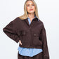 Cate Bomber Jacket - Chocolate