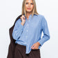 Hepburn Winter Shirt - Blue & White Stripe