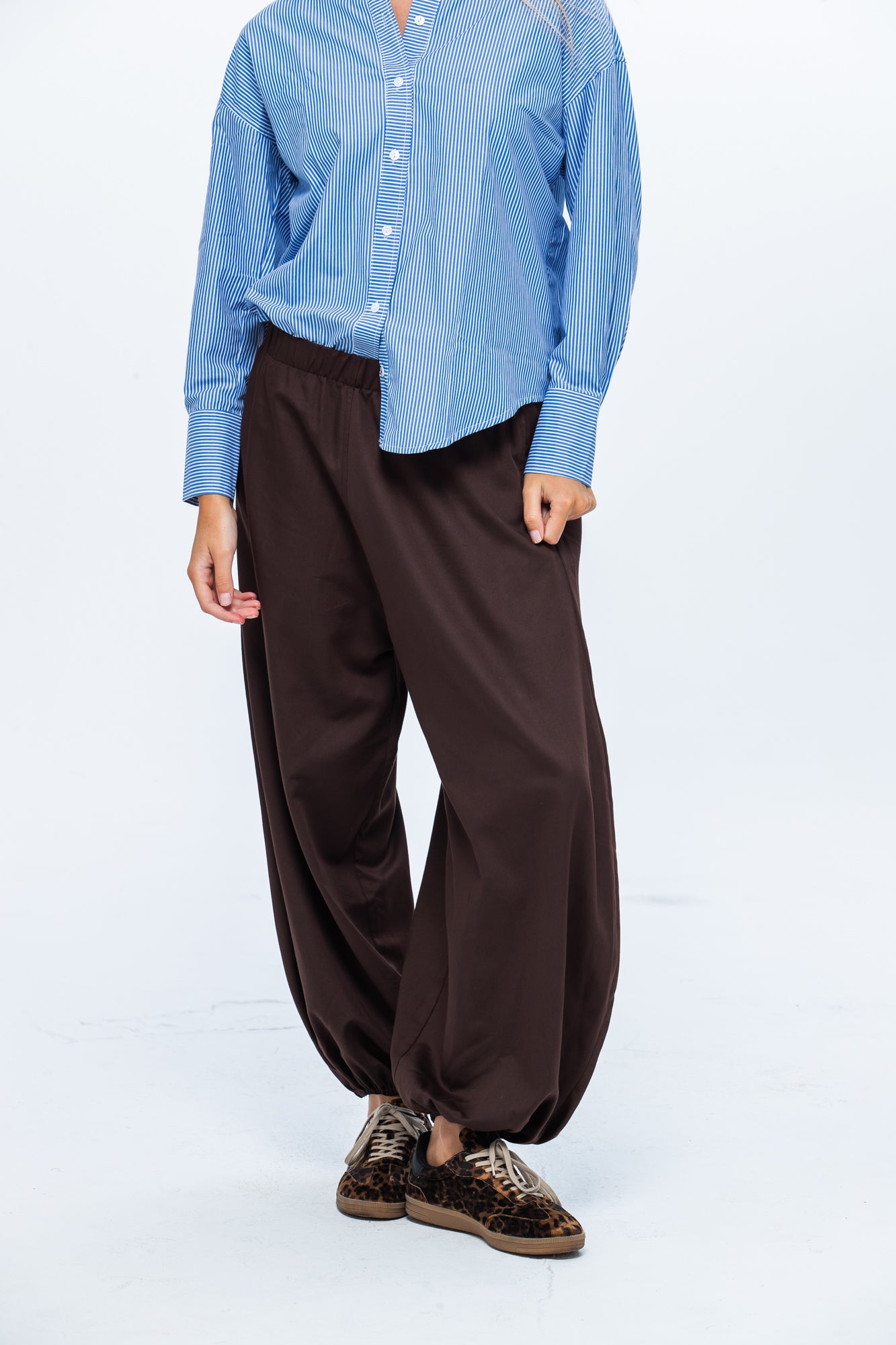 Hepburn Winter Shirt - Blue & White Stripe