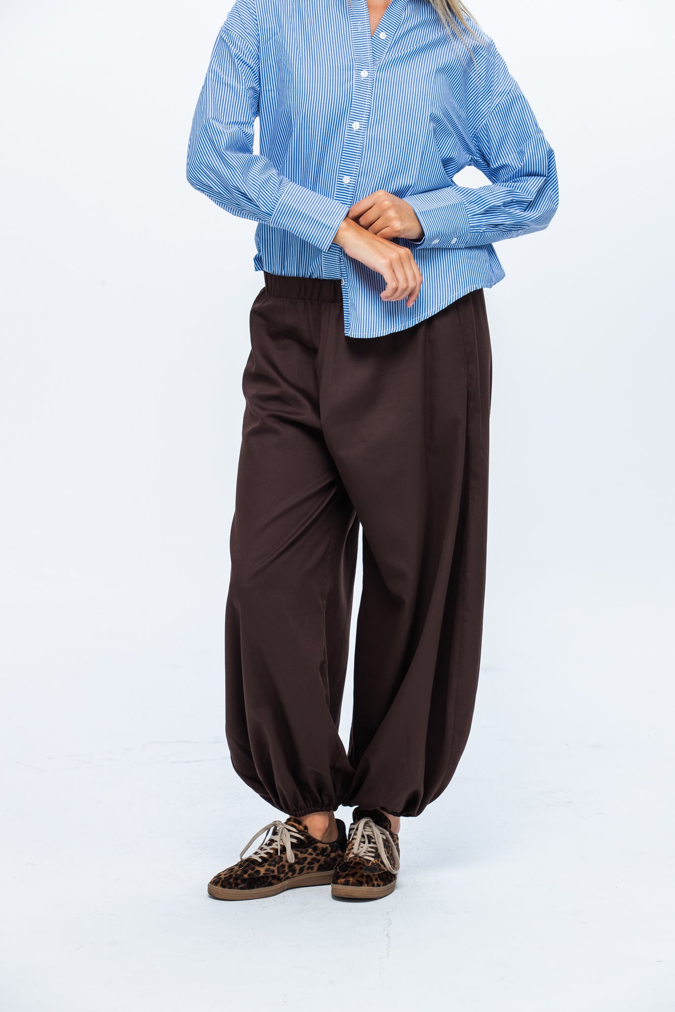Hepburn Winter Shirt - Blue & White Stripe