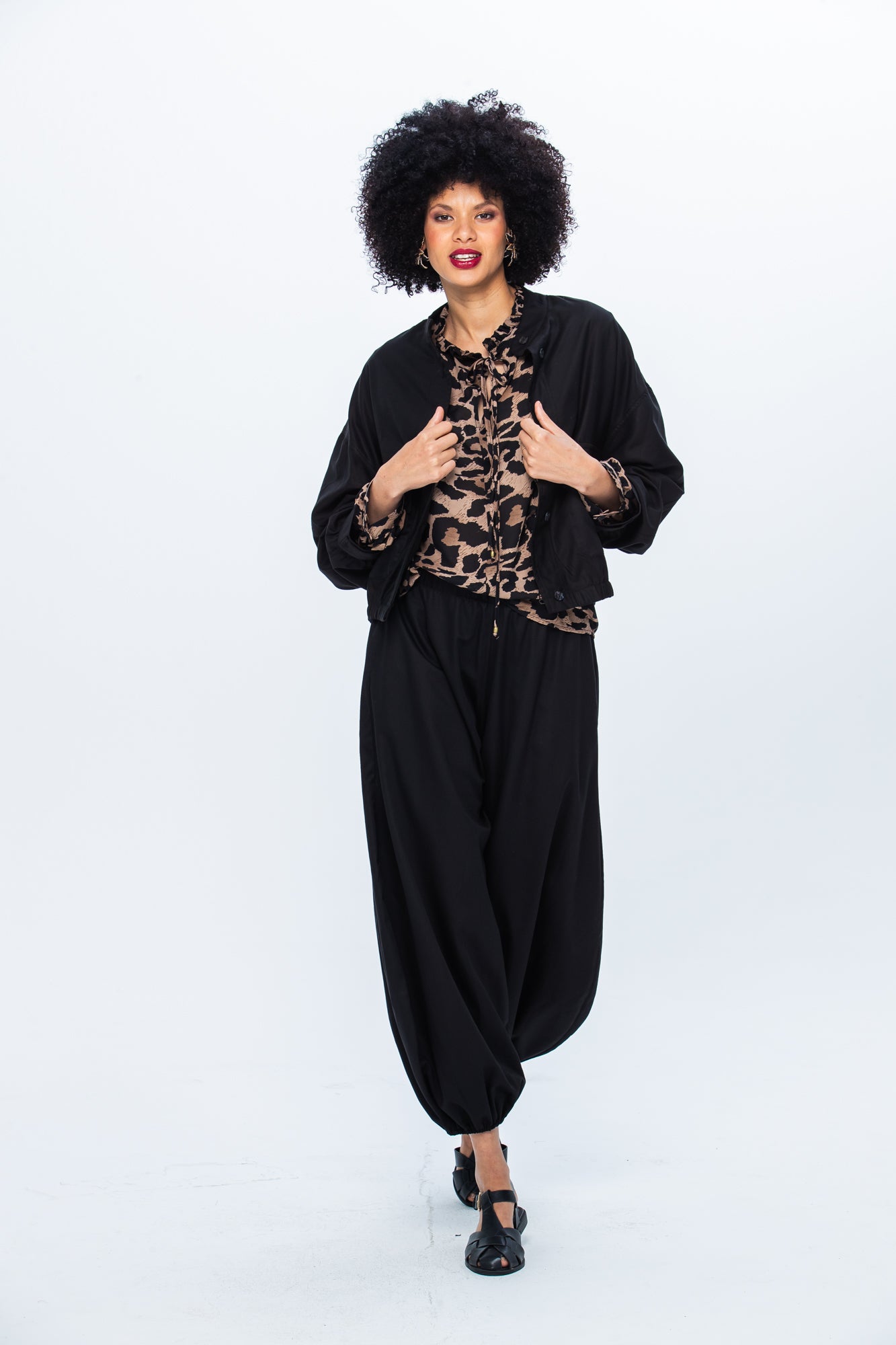 Cate Bomber Jacket - Black