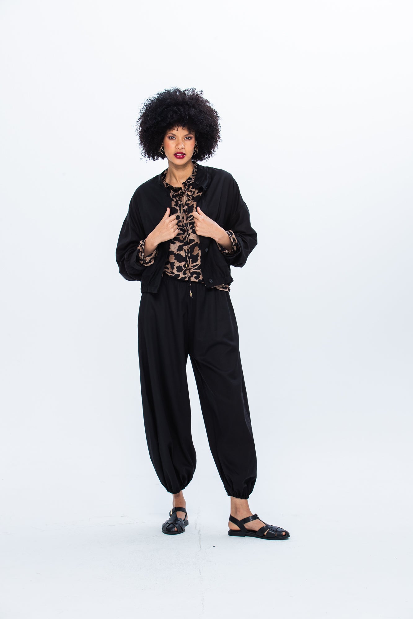 Cate Bomber Jacket - Black