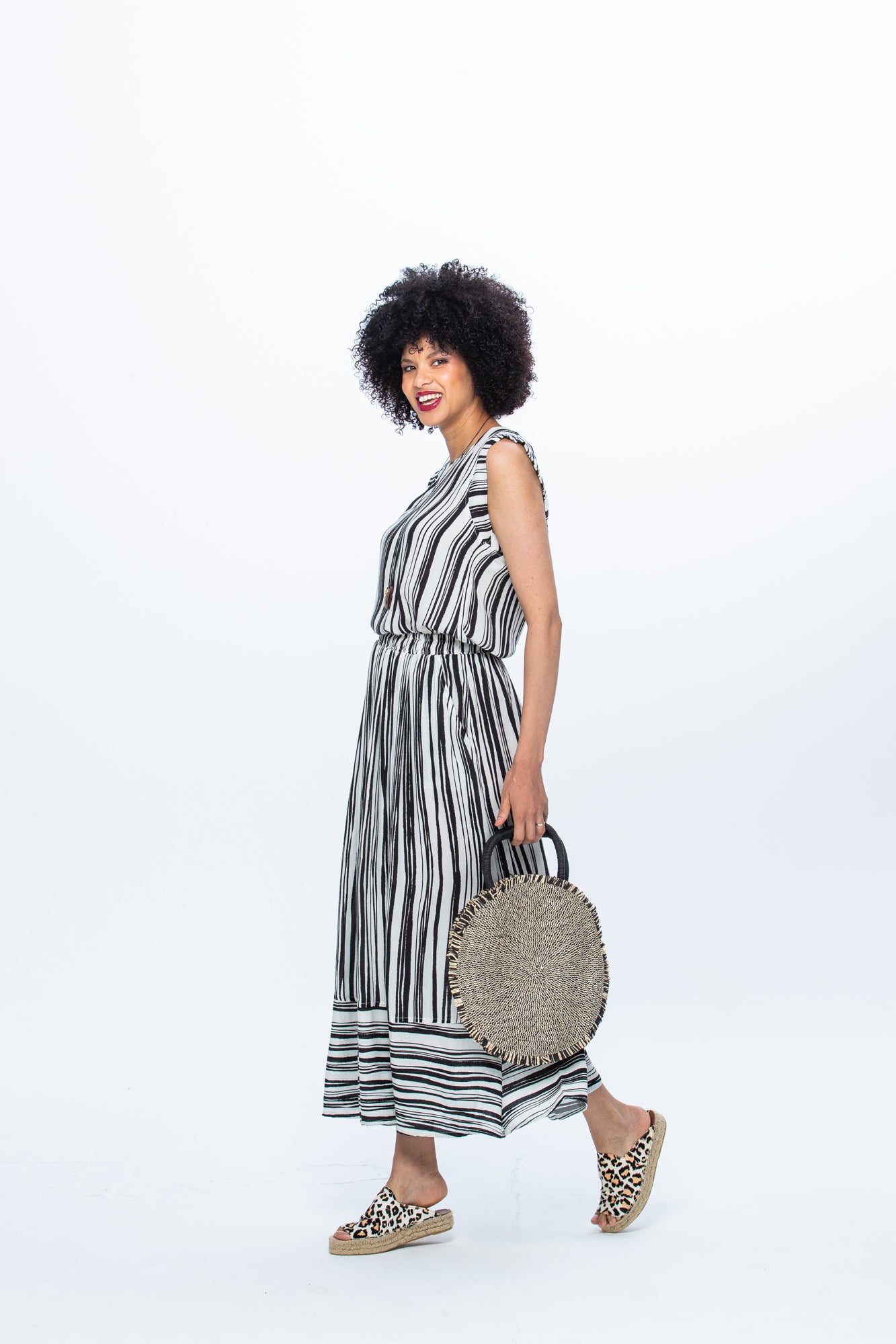 Sorrento Skirt - Brushstroke Stripes