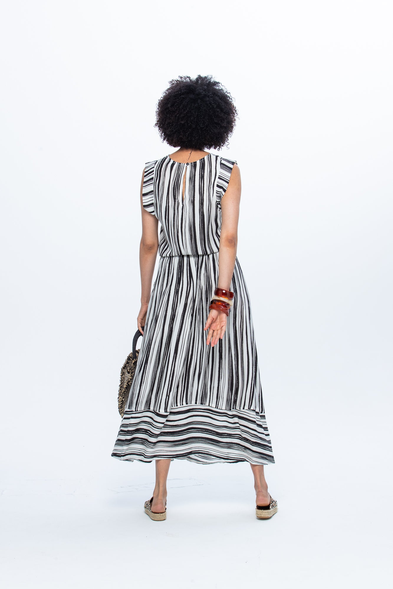 Sorrento Skirt - Brushstroke Stripes