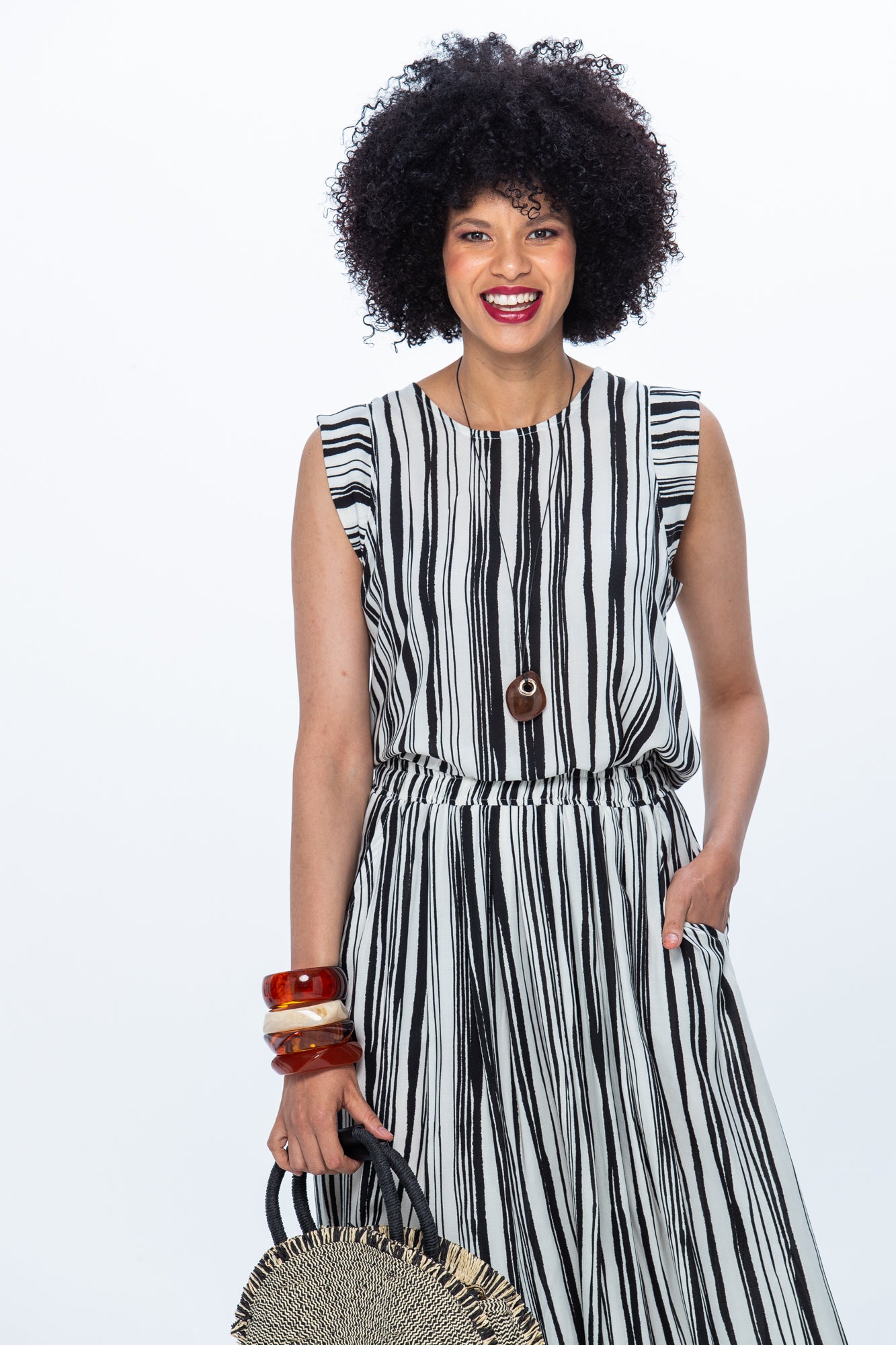 Aimee Shirt - Brushstroke Stripes