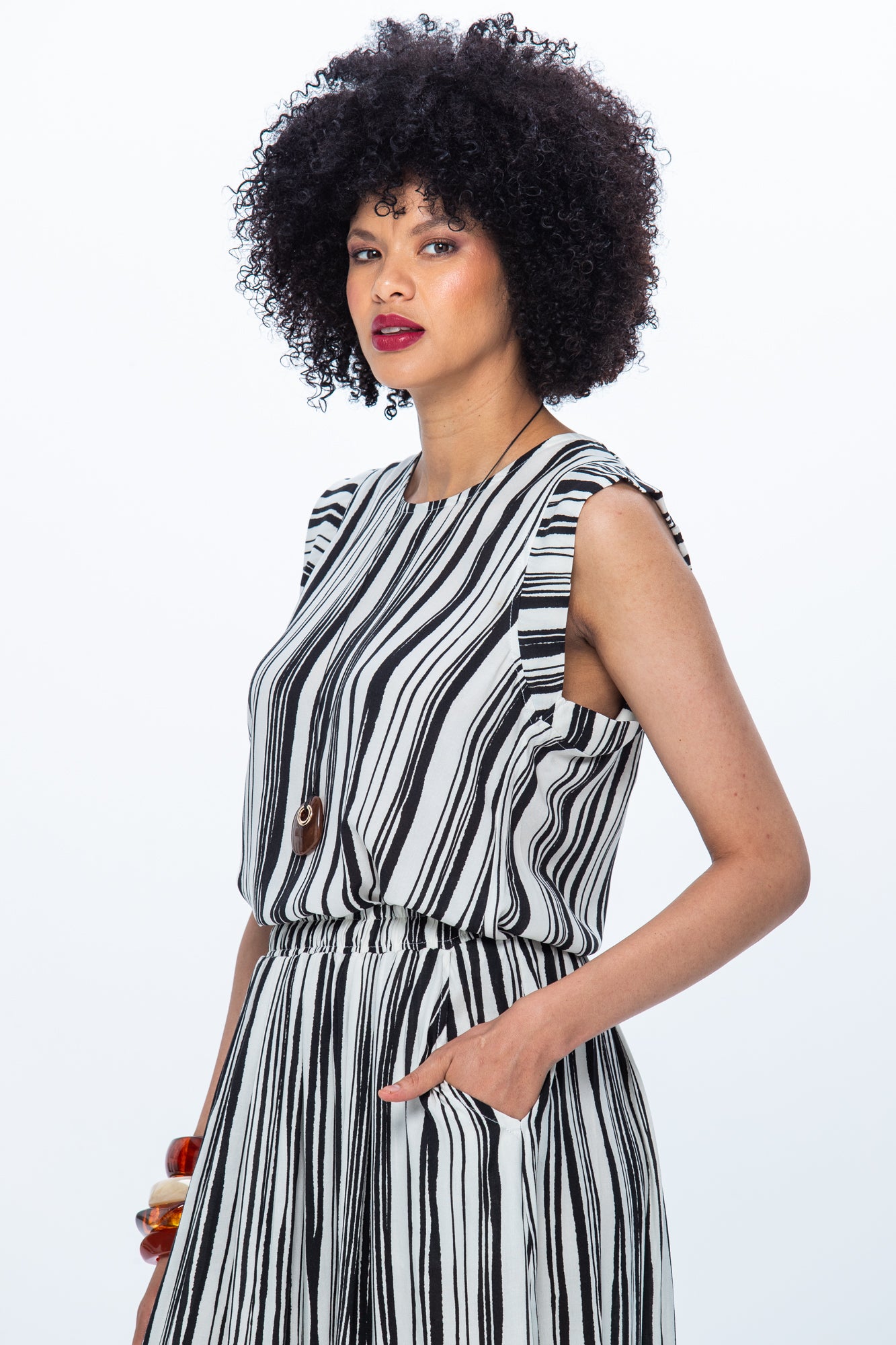 Aimee Shirt - Brushstroke Stripes