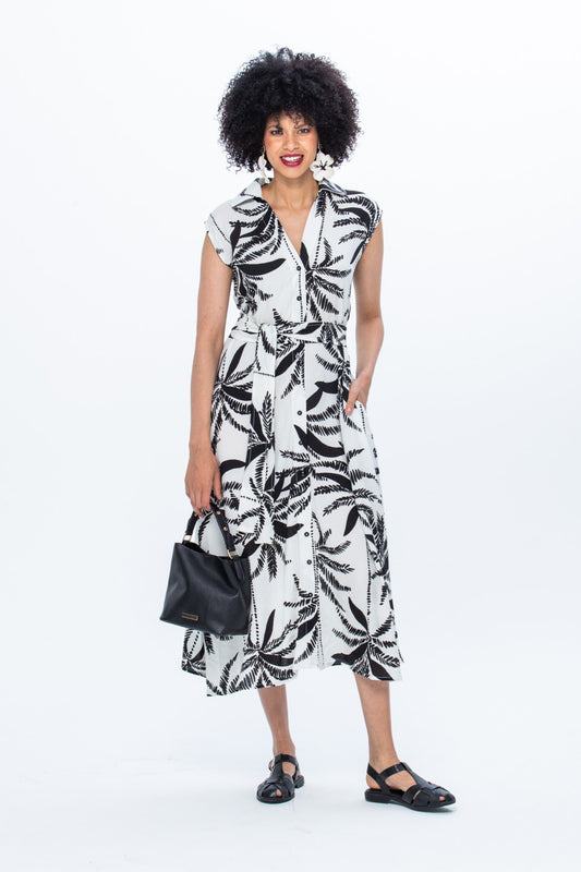 Cabo Dress - Black and White