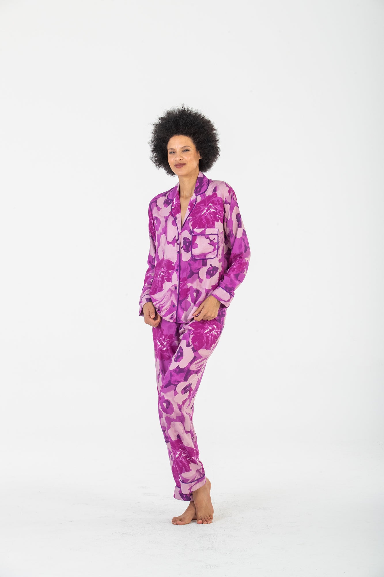 Long Pyjama Set - Purple Passion