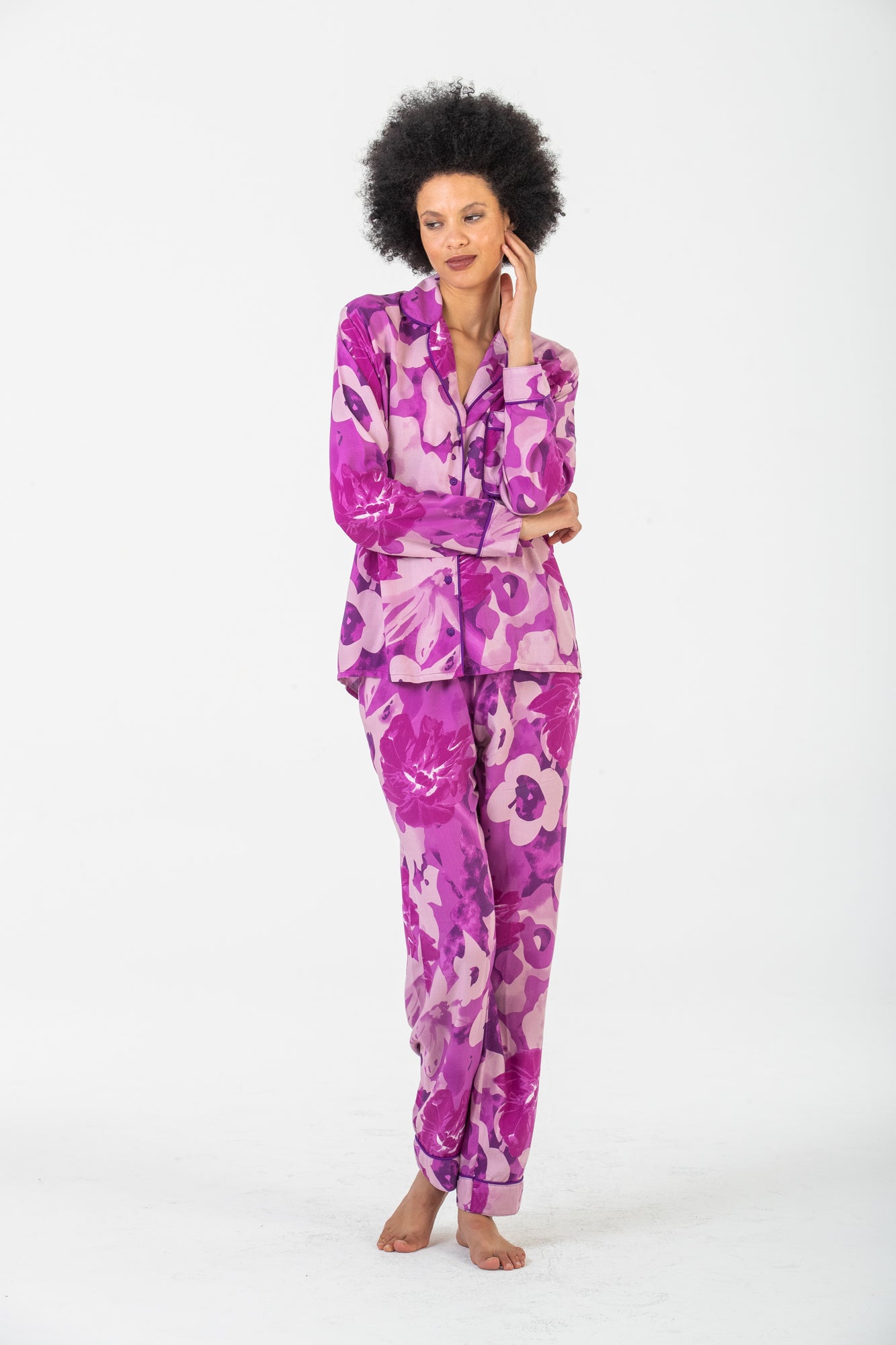 Long Pyjama Set - Purple Passion