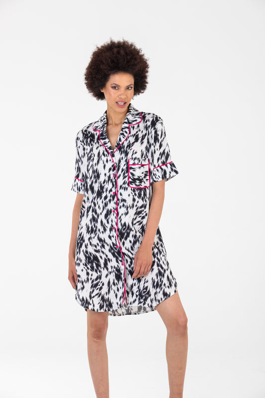 Summer Nightshirt - Black and White