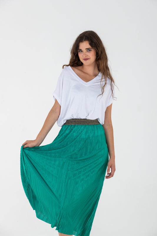 Corfu V-Neck Tee - White