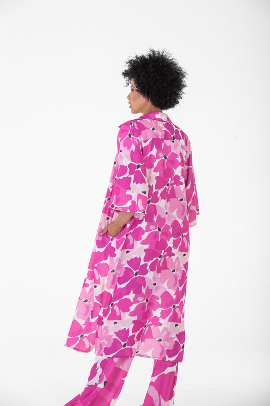 Aphrodite Kimono - Pink Poppy